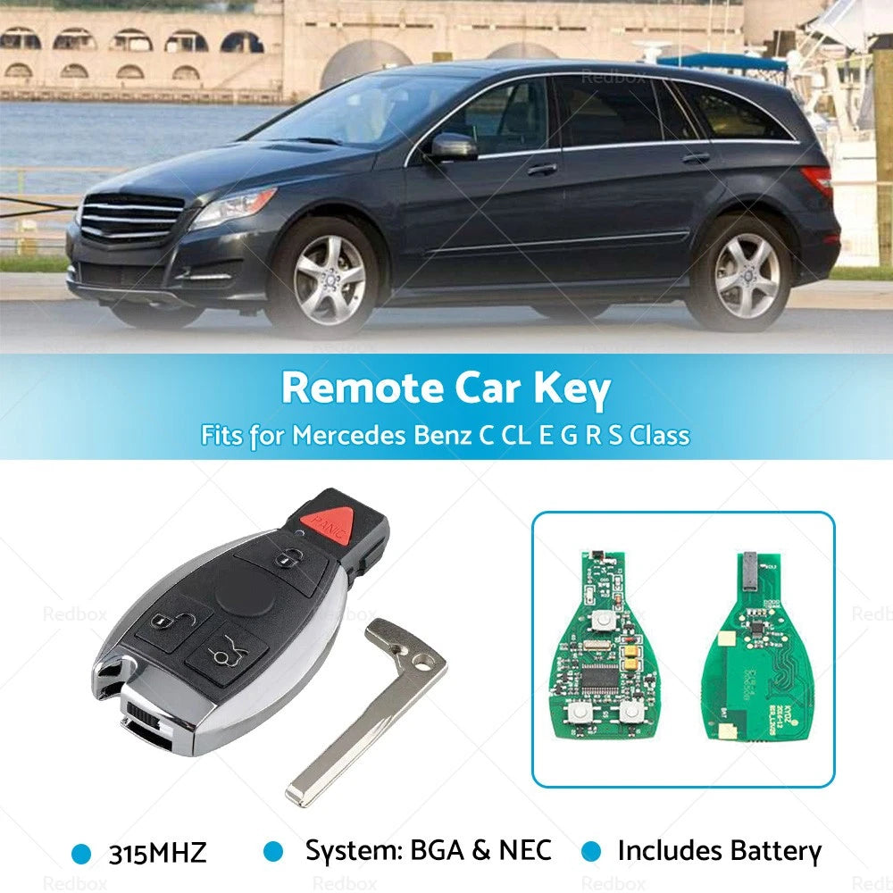 315Mhz Remote Key Fob for Mercedes Benz C E G GL ML R S Class