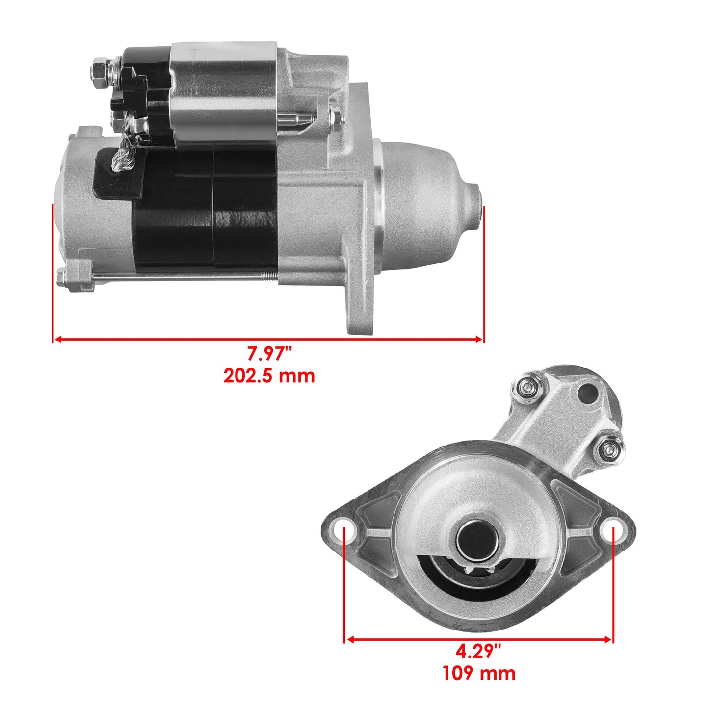 12V 9 Tooth CW Starter Replacement for Kubota GR2110 GR2120 (1990–2000)