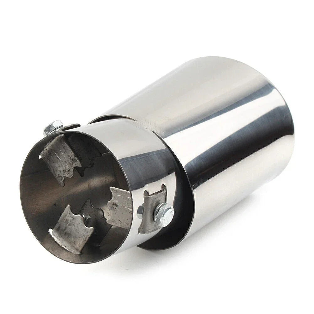 Stainless Steel Exhaust Pipe Tail Muffler Tip for Car Accessories (Curved)