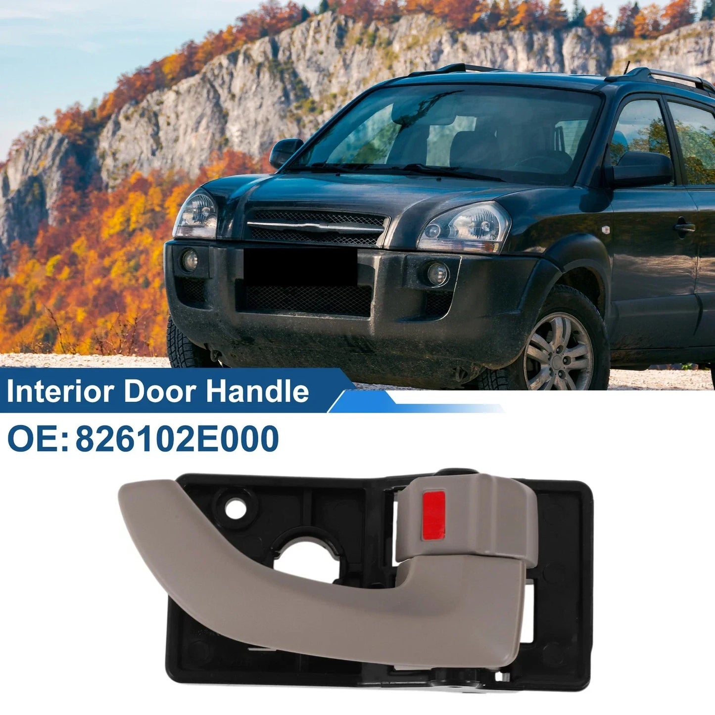 Front Passenger Side Interior Door Handle for Hyundai Tucson (2005-2009)
