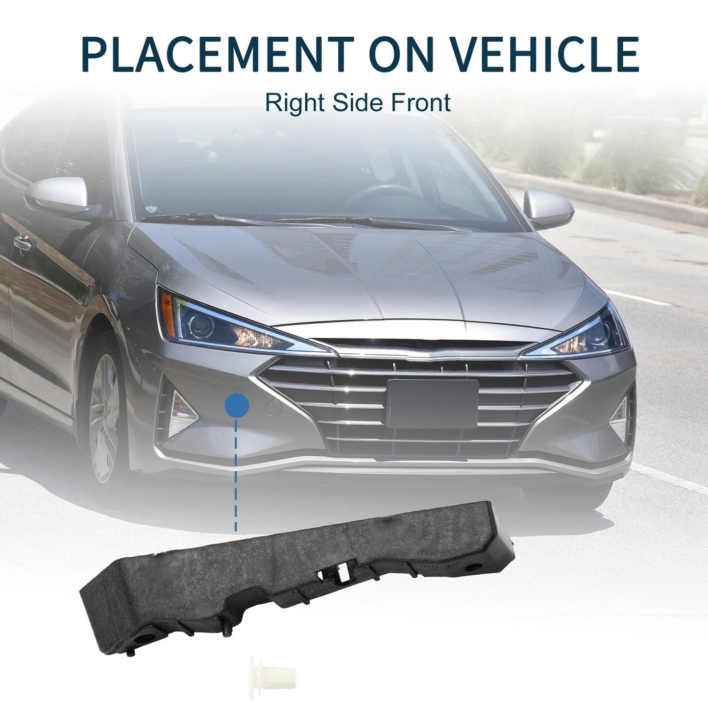 Right Front Bumper Retainer Bracket for Hyundai Accent (2006-2011)