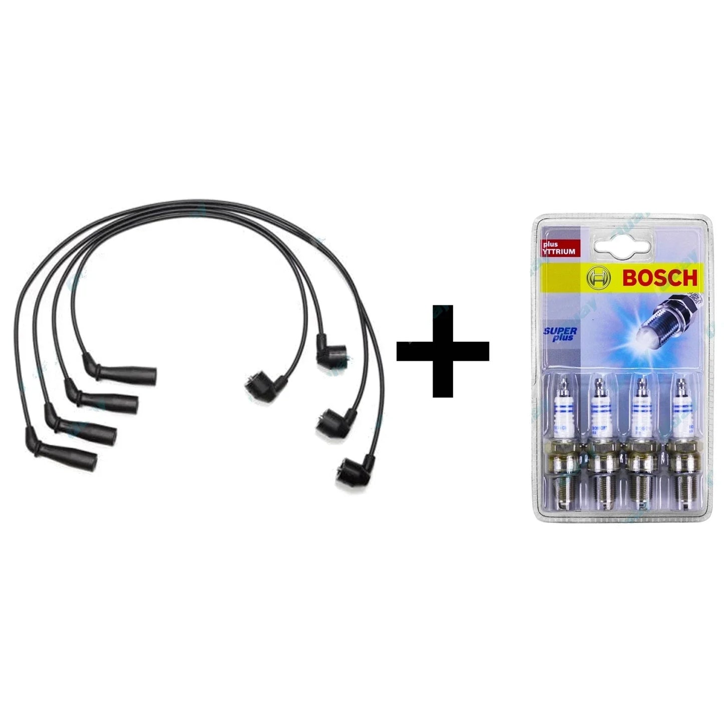 Spark Plugs + Leads Kit for Hiace SBV RCH12 RCH22 RZH113 2RZE 4cyl 95~03