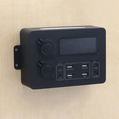 12V Power Distribution Box w/ USB Plugs & LED Display for Car, Boat, RV
