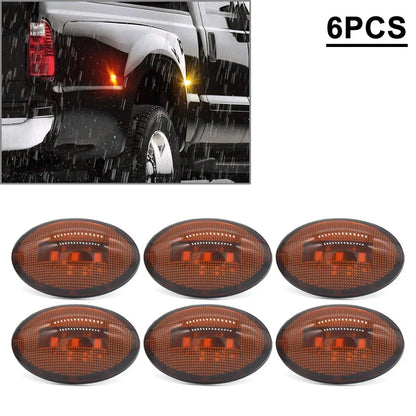 3 x LED Oval Side Marker Lights for Car Bus Truck Trailer Camper Van