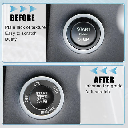 Engine Start Stop Push Button Cover Kit for Dodge Charger Challenger (2015-2023)
