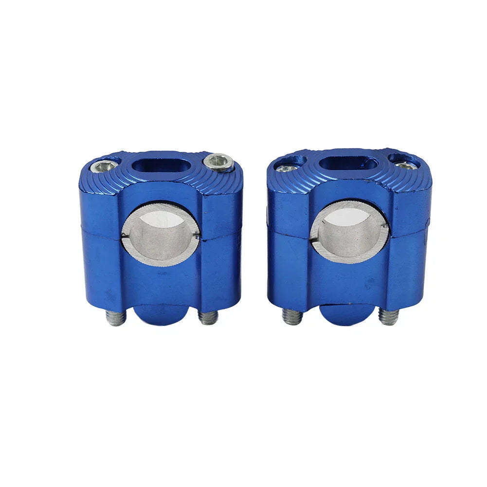 Fat Bar Mount Clamps Risers Adaptor 7/8 to 1-1/8 for Dirt Pit Bike ATV Blue