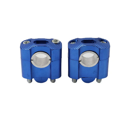Fat Bar Mount Clamps Risers Adaptor 7/8 to 1-1/8 for Dirt Pit Bike ATV Blue