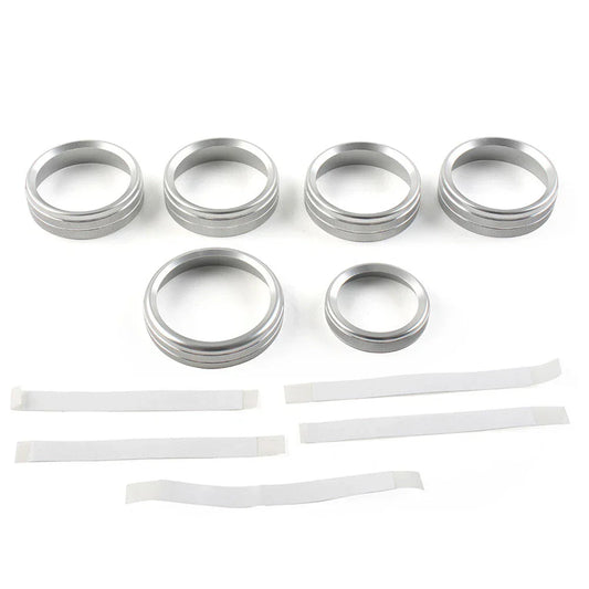 Air Conditioner Switch Knob Trim for Ford F150 XLT (2015-2020) Silver
