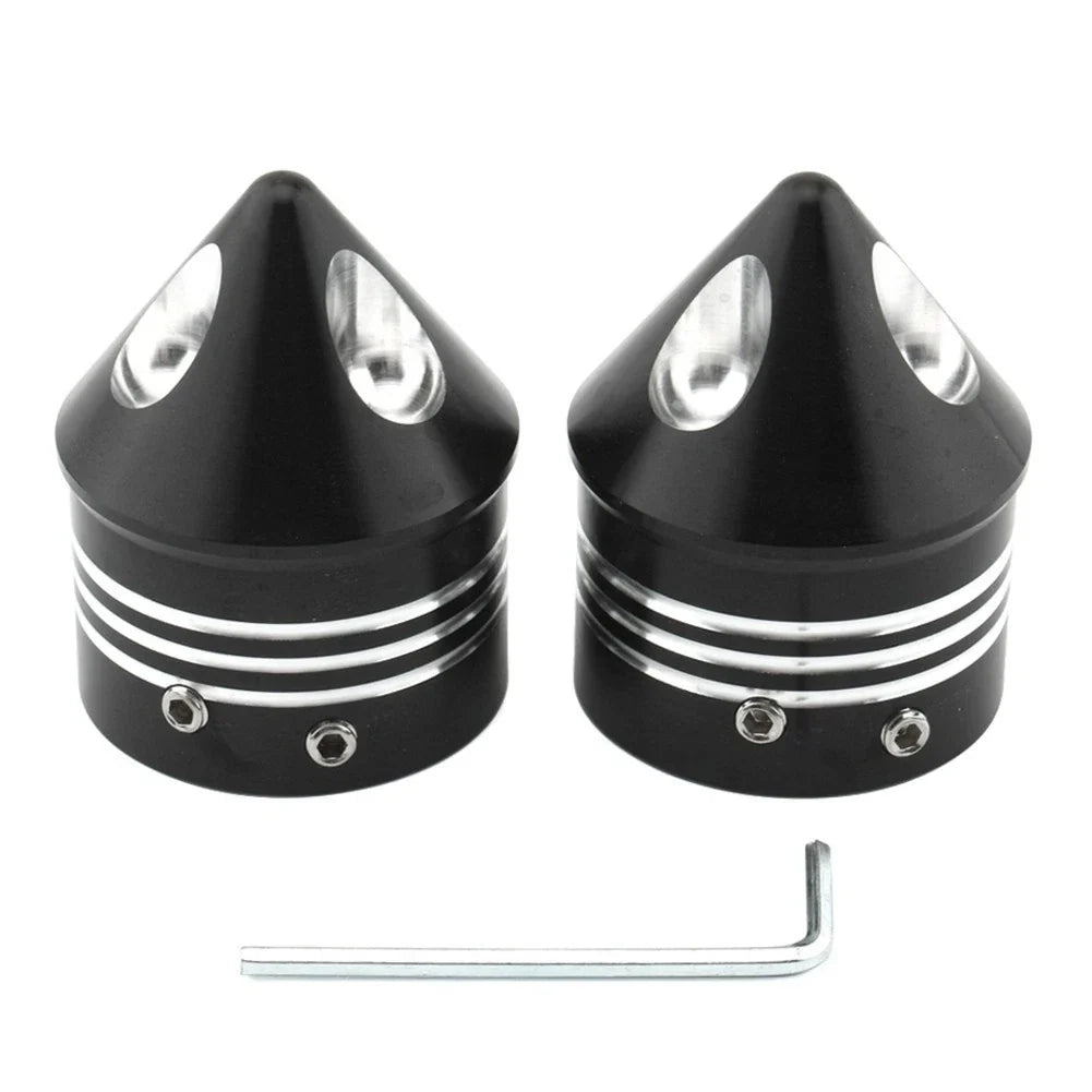 Front Wheel Axle Nut Covers for Harley Touring Road Glide Dyna Softail