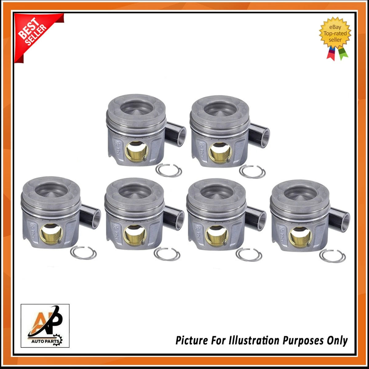 Engine Piston Kit Replacement for Mercedes-Benz C-Class CLS CDI OM642 (2005–2014)