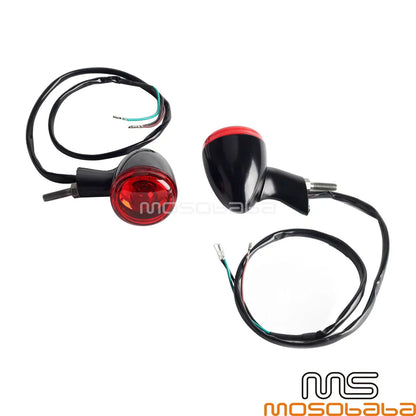 Black Bullet Rear Brake Tail Lights for Harley Sportster XL883 XL1200 (2004-2023)