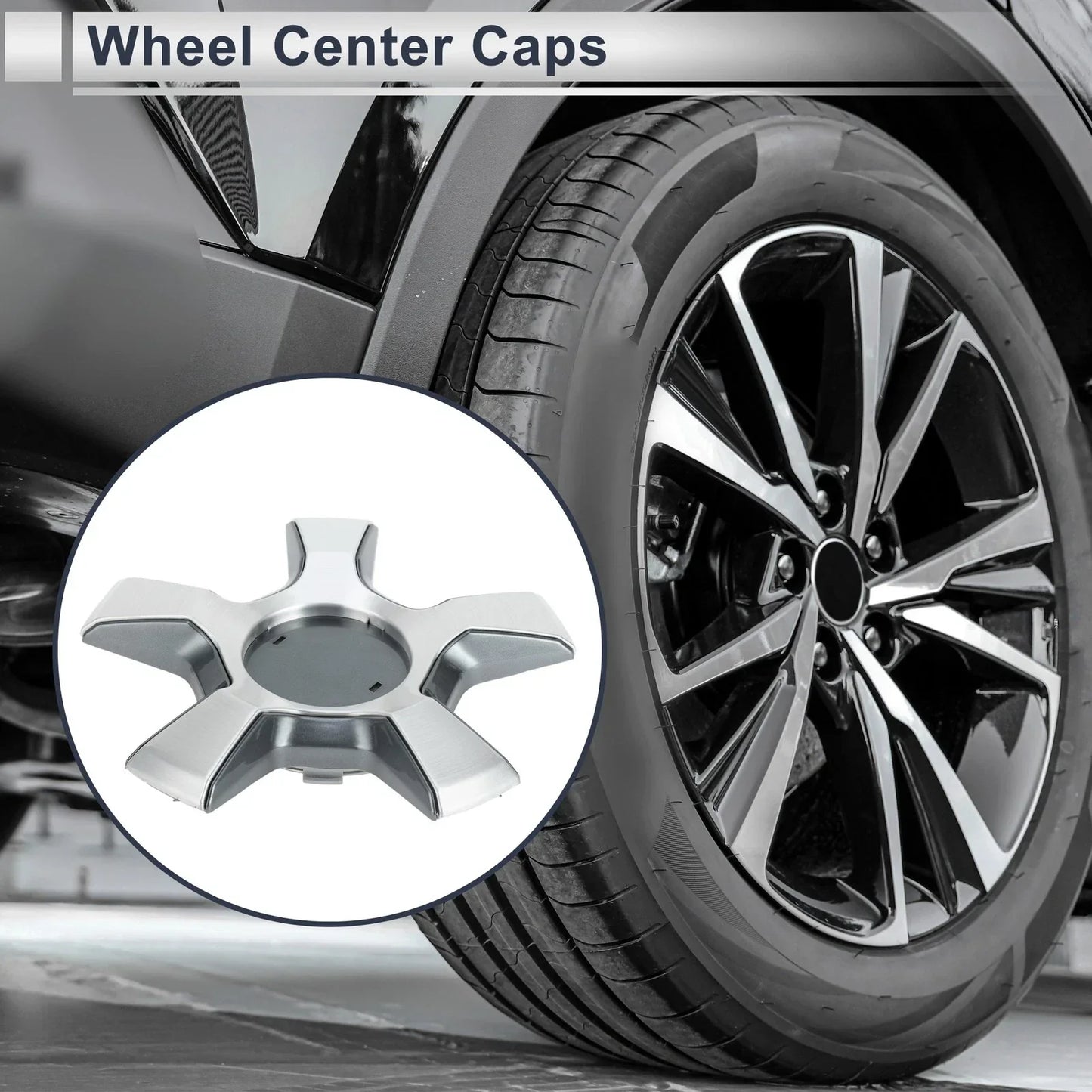 Wheel Center Caps for Lexus LX570 (2017-2020) - Silver Tone Plastic 1 x Pc
