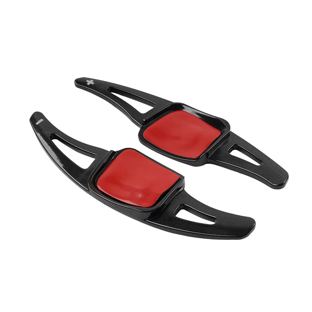 Black Steering Wheel Paddle Shifter Extensions for VW Golf, Atlas, Sharan, Touareg (2020-2023)