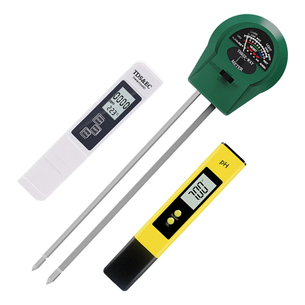 3-in-1 PH Meter TDS PPM Meter for Home Water & Garden Soil Use