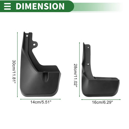 Mud Flaps Splash Guards Front & Rear for Lexus RX300/RX450 (2015-2017)