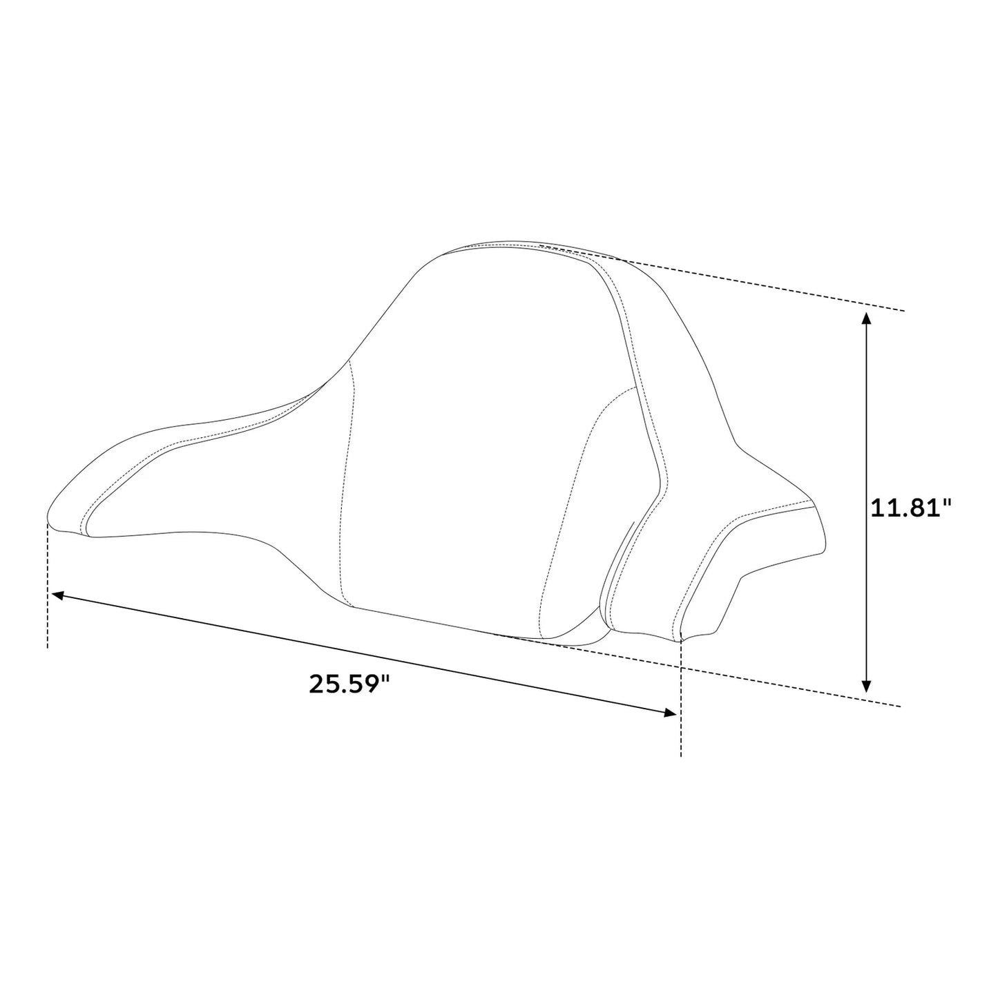 Passenger Trunk Backrest Pad for Honda Goldwing GL1800 Tour DCT (2018-2020)