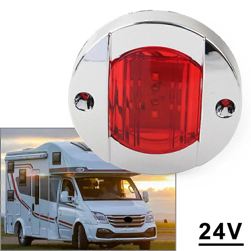24V LED Side Marker Lights  Red for Truck Trailer RV Boat