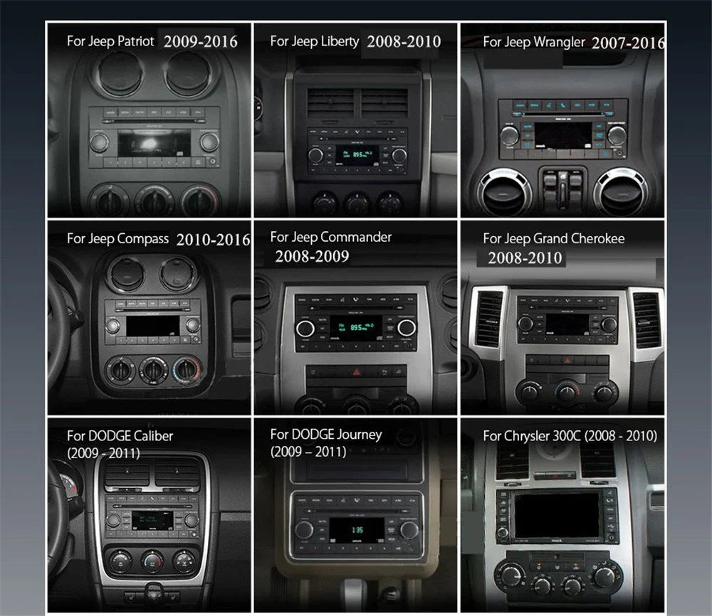 7'' Car Stereo GPS Radio for Jeep Wrangler, Chrysler 300C, Dodge Charger (2007-2023)
