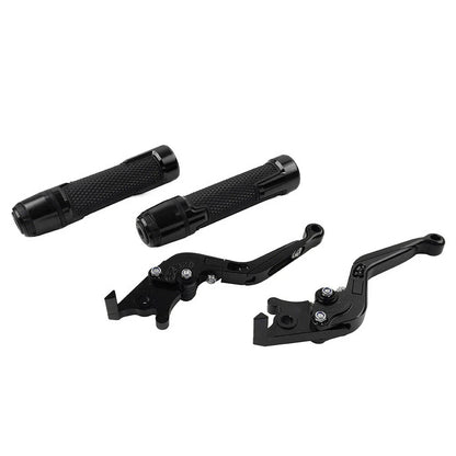 Black Extendable Brake Clutch Levers & Grips for Kawasaki Z1000 (2010-2023)