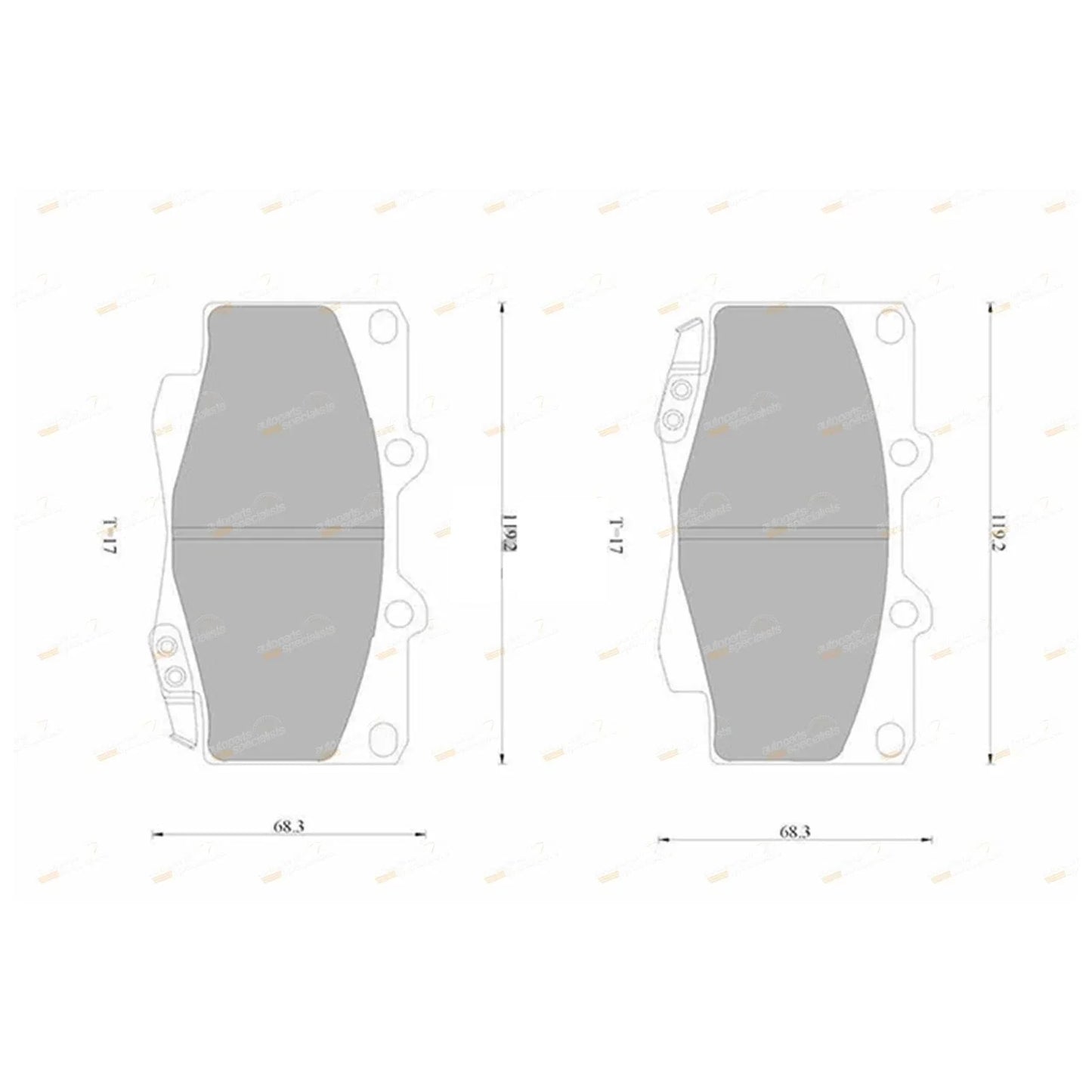 Front Disc Brake Pads Set for Hilux GGN25R/KUN25R/KUN26R/TGN26R (2005–2016)
