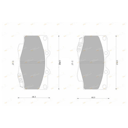 Front Disc Brake Pads Set for Hilux GGN25R/KUN25R/KUN26R/TGN26R (2005–2016)