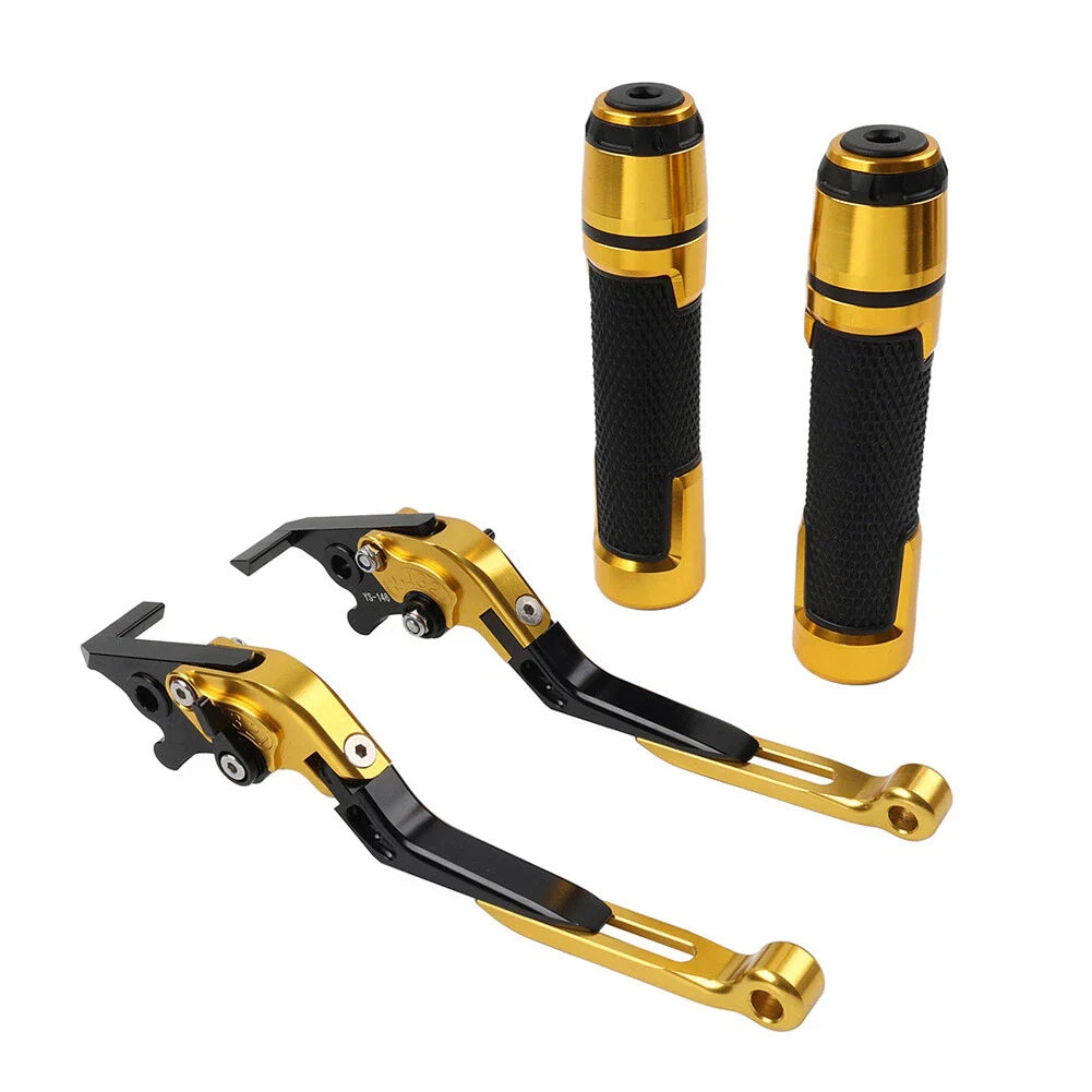 Gold Extendable Brake Clutch Levers & Handlebar Grips for BMW G310R G310GS