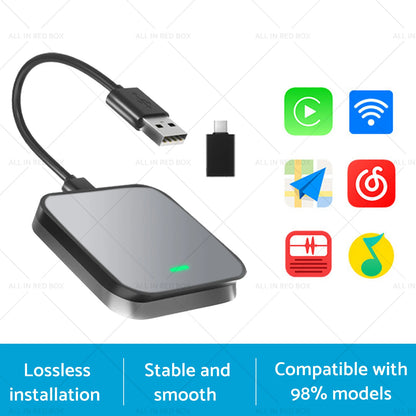 USB Bluetooth Wireless Receiver for Apple CarPlay - Gray