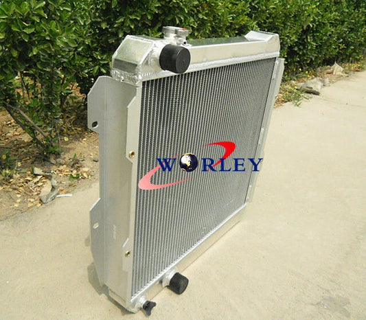 Aluminum Radiator + Red Hose for Toyota Hilux LN60 LN61 LN65 2.4L Diesel (84-91)