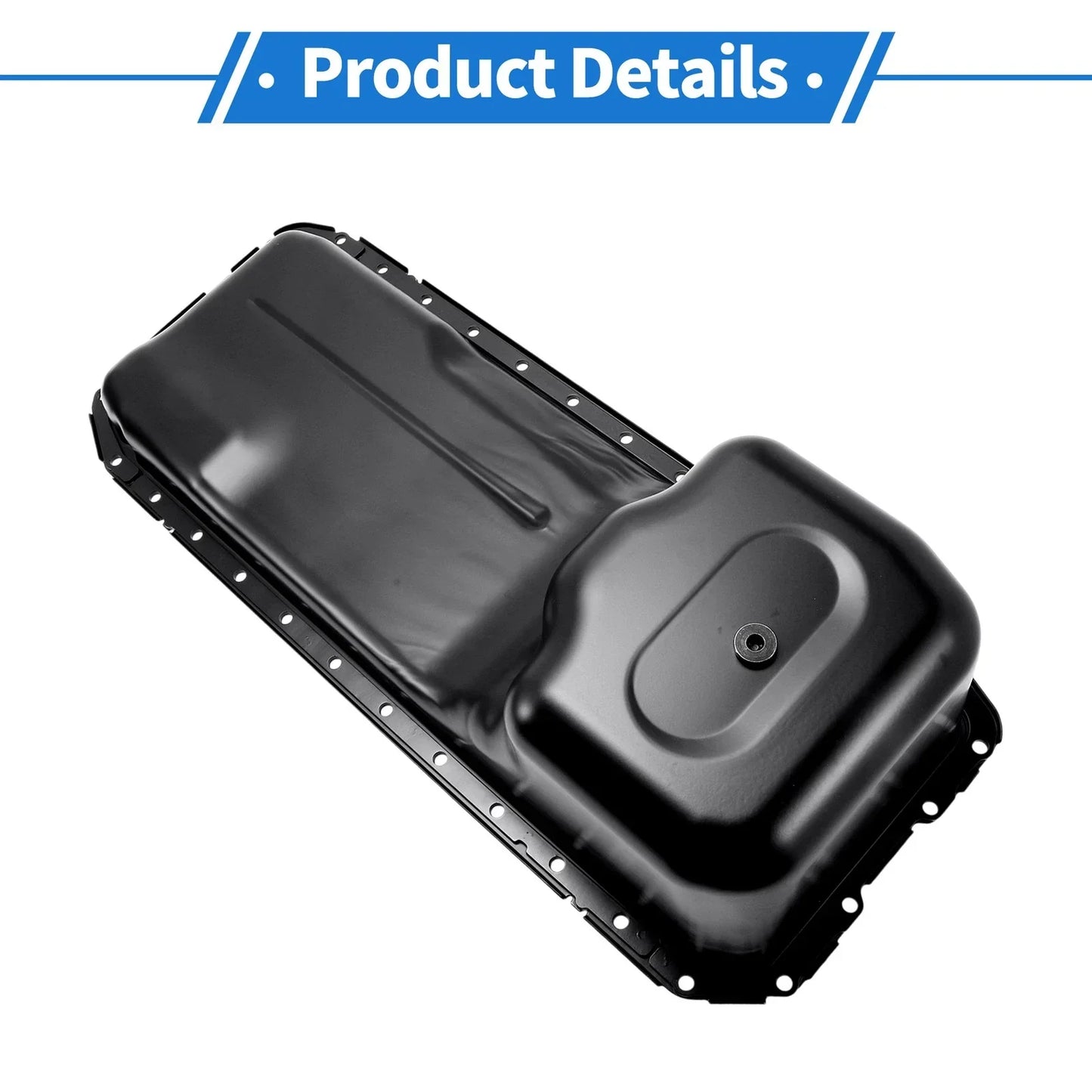 Engine Oil Pan for Dodge Ram 2500 (2007-2010) - 1 x No.5086855AA, Iron Black