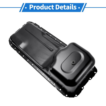 Engine Oil Pan for Dodge Ram 2500 (2007-2010) - 1 x No.5086855AA, Iron Black