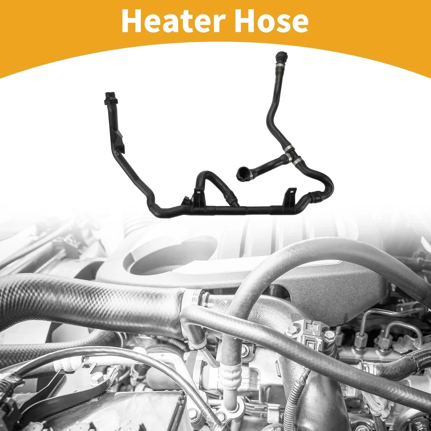 Heater Hose for BMW X1 E84 2.0L Rubber Black (2011-2017)