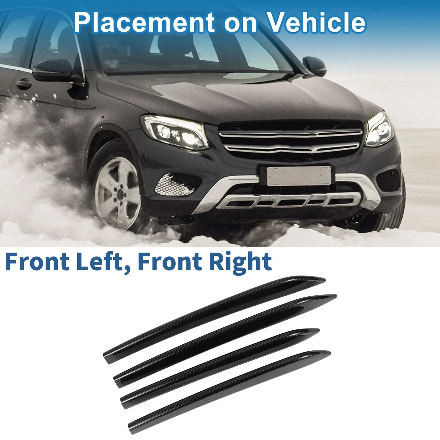 4 Pcs Headlight Trim Bezels for Mercedes-Benz GLC Class (2016-2023)
