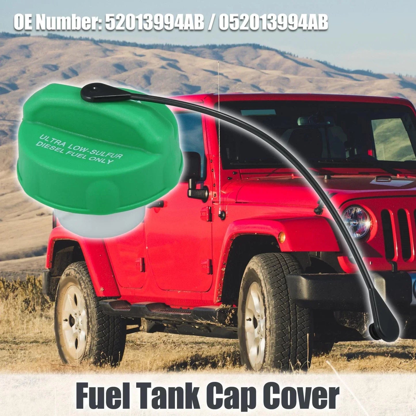 Gas Cap Cover for Dodge Ram 2500 3500 (2010-2023) - Fuel Tank Accessory