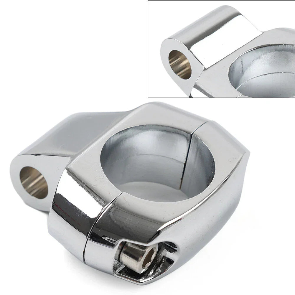 Handlebar Mirror Mount Clamp for Harley Dyna Fatboy