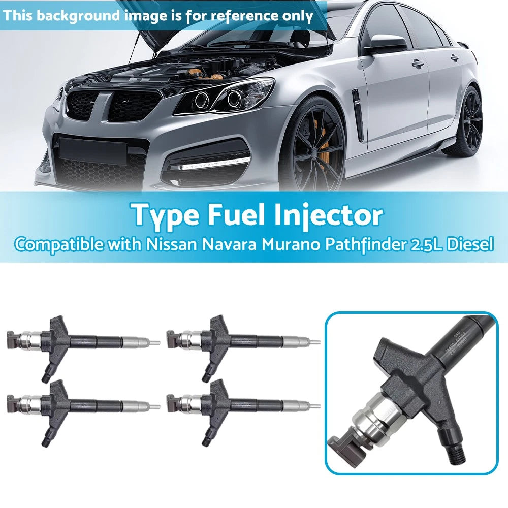 4 x Fuel Injectors for Nissan Navara Pathfinder Murano (2005-2015)