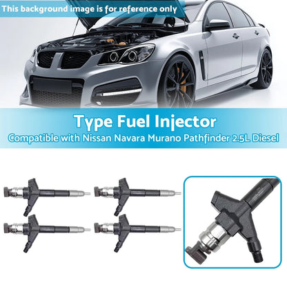 4 x Fuel Injectors for Nissan Navara Pathfinder Murano (2005-2015)