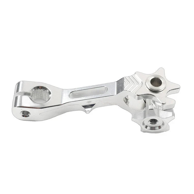 CNC Rear Brake Clutch Rocker Arm for Dirt Bike - Aluminum Alloy Silver