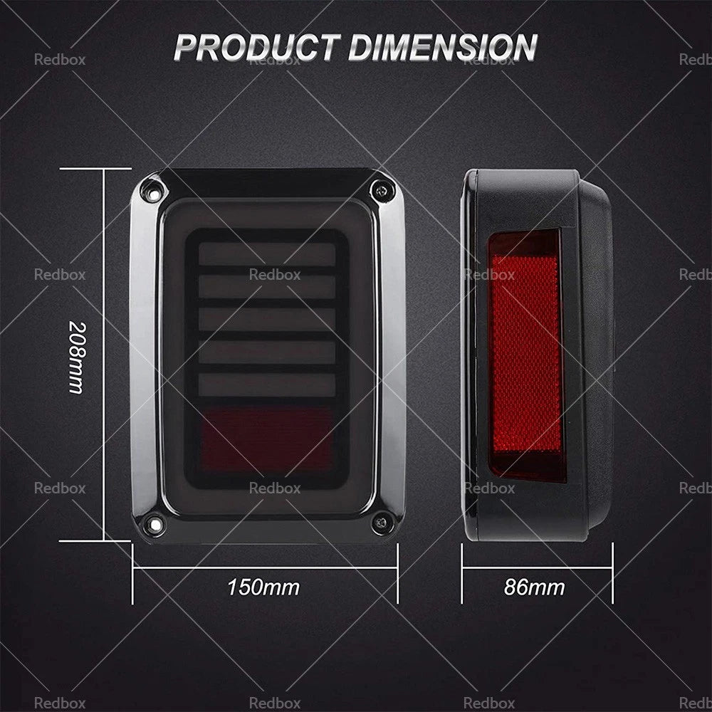 Smoked LED Tail Light Lamps for Jeep Wrangler JK (2007-2017)