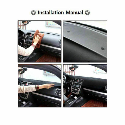 Black Dash Mat for Ford Fiesta MK7 Dashboard Cover (2009-2015)