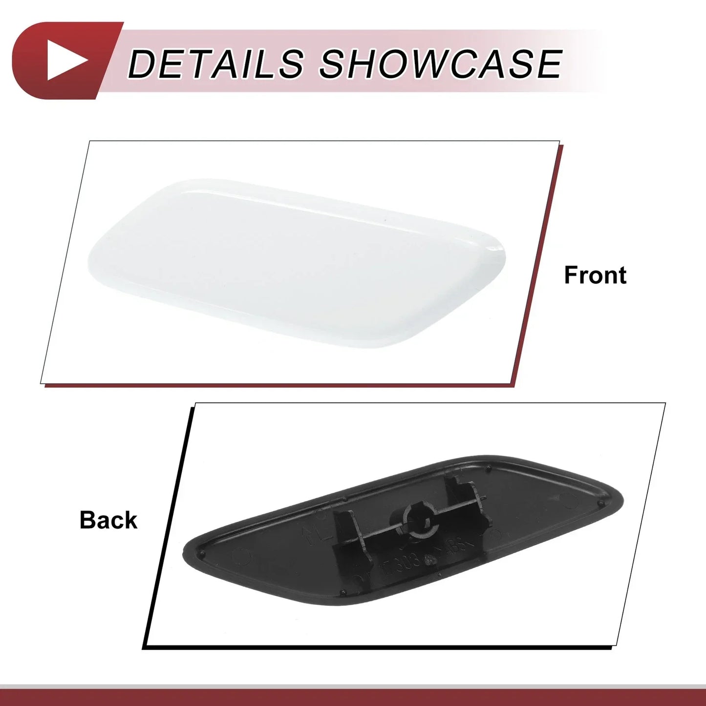 Front Left Washer Nozzle Cover for Honda CR-V MK3 Facelift (2009-2011) White