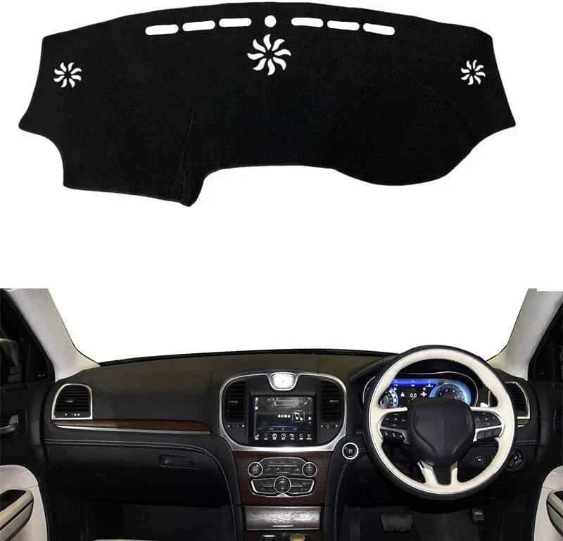Non-Slip Dash Mat for Chrysler 300C (2012-2022) Black Dashboard Cover
