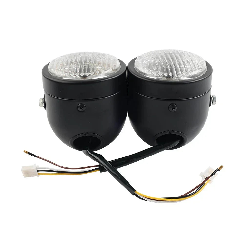 Twin Headlight Dual Lamp for Motorcycle Dirt Bike Street Fighter Universal