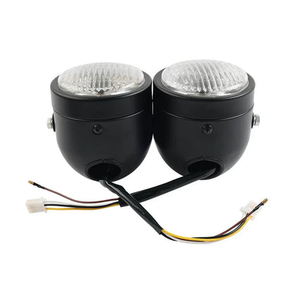 Twin Headlight Dual Lamp for Motorcycle Dirt Bike Street Fighter Universal