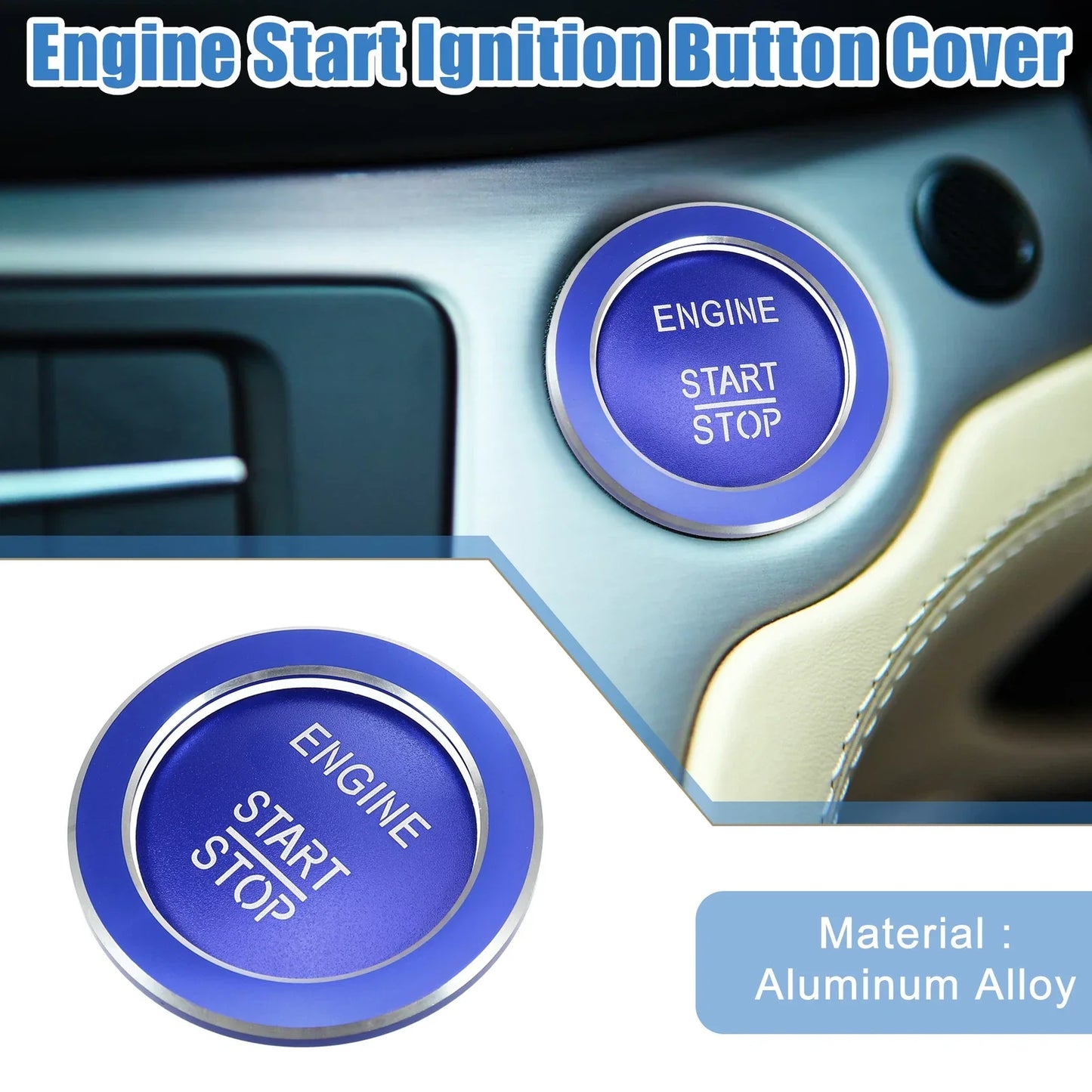 Engine Start Stop Button Cover for Mercedes-Benz B C GLC GLA CLA ML (2015-2023)
