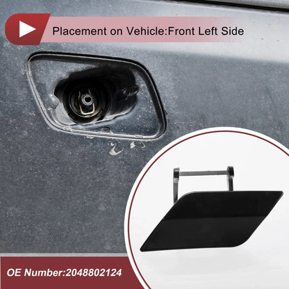 Front Left Washer Nozzle Cover for Mercedes-Benz C350 (2008-2014) Black