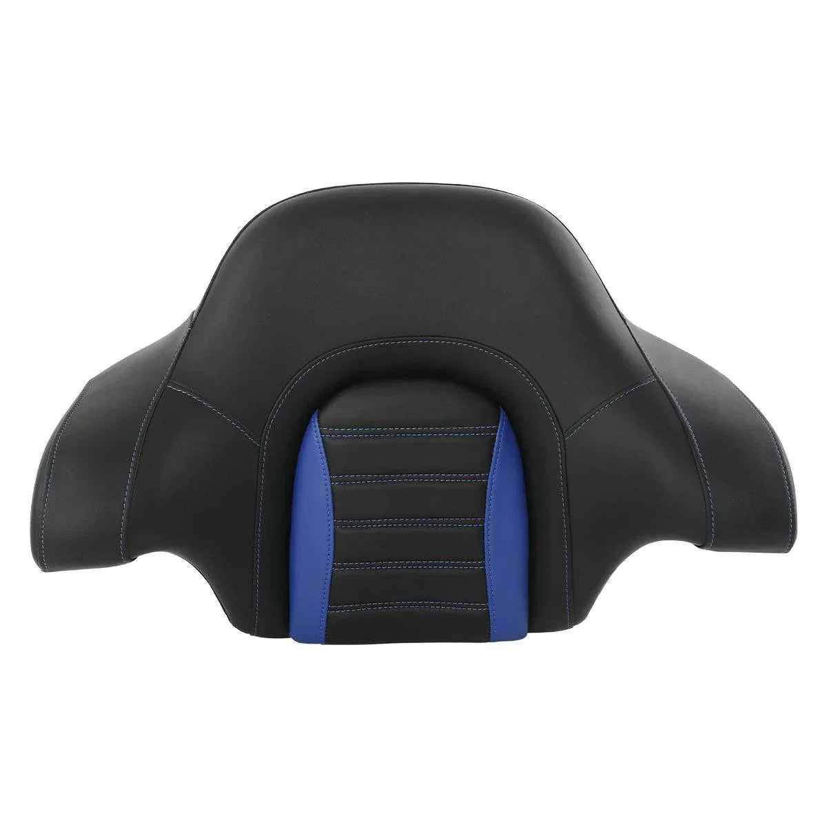 Black Blue Driver Passenger Gel Seat Backrests for Harley Street Glide (14-23)