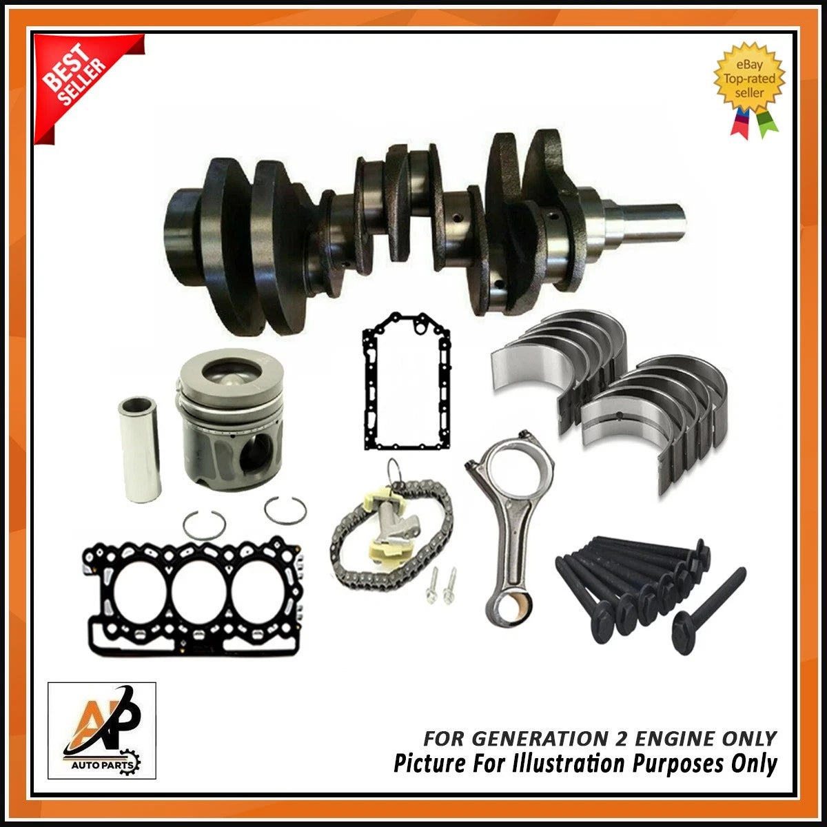 Crankshaft Engine Rebuild Kit OEM Replacement for Land Rover Range Rover (2002–2012)