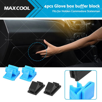 4 x Glove Box Hinge Clips & Bumpers for Holden Commodore VY VZ WK WL (2000-2007)