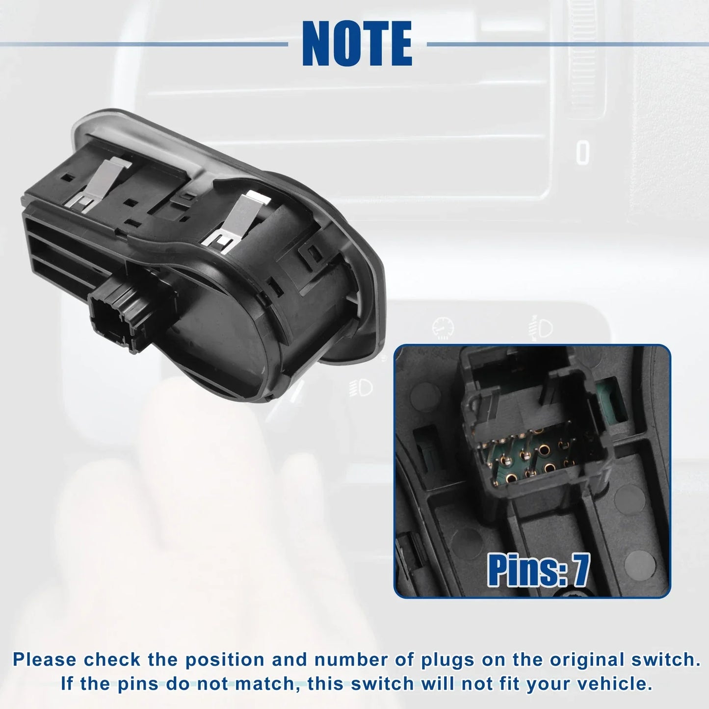 Headlight Lamp Switch Button for Dodge RAM 1500 2500 3500 (2010-2018)