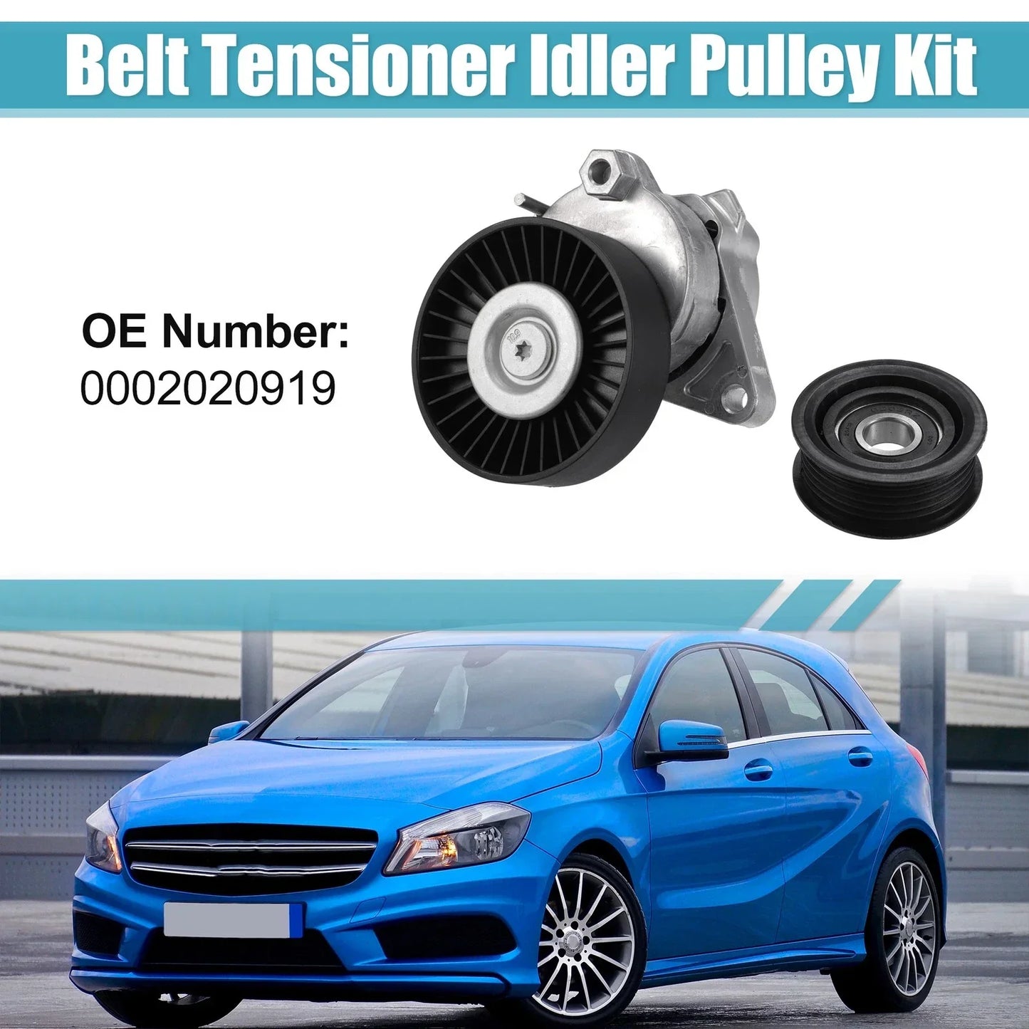 Belt Tensioner Pulley Assembly Set for Mercedes-Benz C280 C320 (2001-2005)